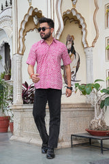 BLOSSOM POP COTTON SHIRT – PINK RETRO VIBES