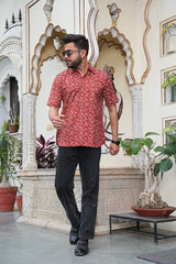 MAROON BLOOM COTTON SHIRT – TIMELESS INDIAN FLORAL