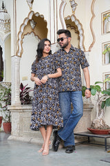 BLACK & MUSTARD COUPLE SET