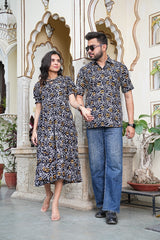 BLACK & MUSTARD COUPLE SET