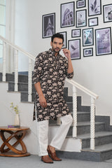 LOTUS LEGACY – HAND BLOCK PRINTED MEN'S COTTON KURTA