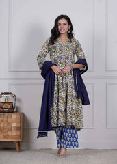 SUNEHRI NAZAARE – MUSTARD GARDEN 3 PIECE SET