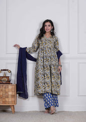 SUNEHRI NAZAARE – MUSTARD GARDEN 3 PIECE SET