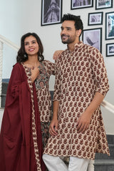 GULRANG - BAGRU HANDBLOCK COUPLE SET