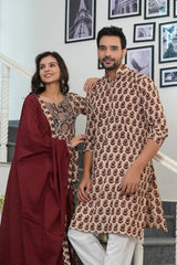 GULRANG - BAGRU HANDBLOCK COUPLE SET