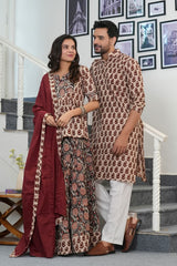 GULRANG - BAGRU HANDBLOCK COUPLE SET