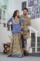 NeelKanth -  Handblock Couple Set