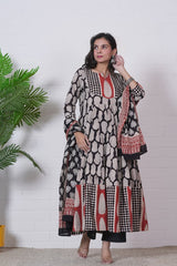 VANYA – HAND BLOCK PRINTED ANARKALI SET