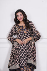 NAYRA – MIDNIGHT BLOSSOM ANARKALI SET