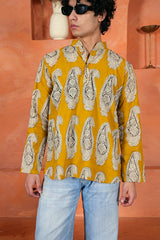 MUSTARD PAISLEY MEN’S KURTA