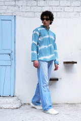 AQUA WAVE - MEN’S TIE-DYE COTTON KURTA