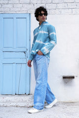 AQUA WAVE - MEN’S TIE-DYE COTTON KURTA