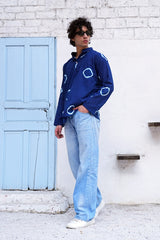 INDIGO TIE-DYE CIRCLE MEN’S KURTA