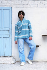 AQUA WAVE - MEN’S TIE-DYE COTTON KURTA