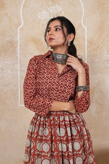 RUST VARNIKA – BLOOM TWIRL DRESS