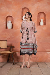 GERUA REKHA – HANDCRAFTED KAFTAAN DRESS