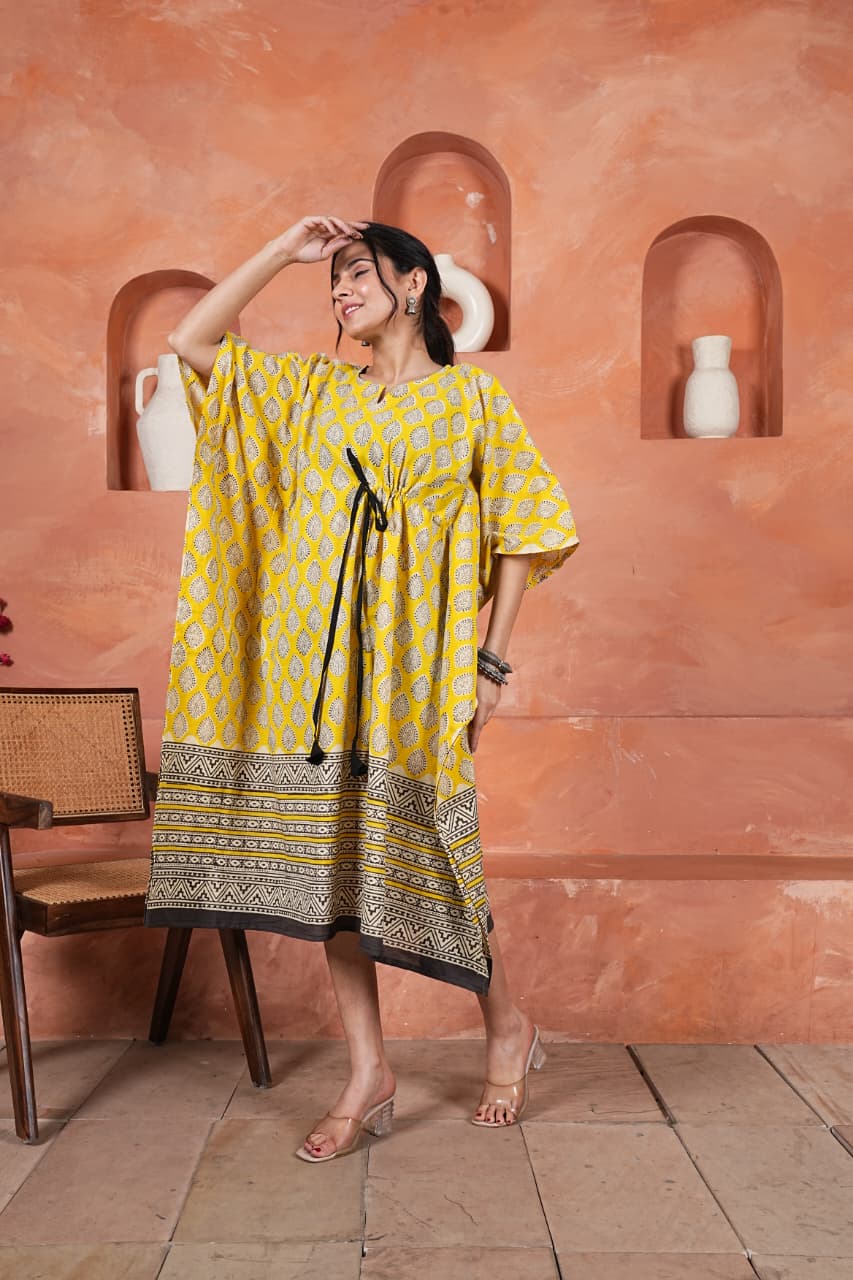 SURYA LEHRA – HANDCRAFTED KAFTAAN DRESS