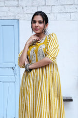 HALDI VASANT – HAND BLOCK PRINTED COTTON DRESS