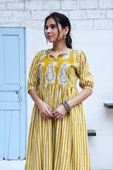 HALDI VASANT – HAND BLOCK PRINTED COTTON DRESS