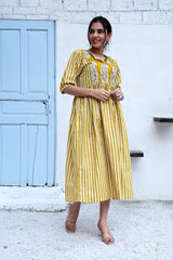 HALDI VASANT – HAND BLOCK PRINTED COTTON DRESS