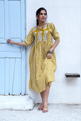 HALDI VASANT – HAND BLOCK PRINTED COTTON DRESS