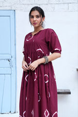 GULBAHAR LEHER – HAND DYED COTTON DRESS