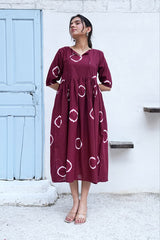 GULBAHAR LEHER – HAND DYED COTTON DRESS
