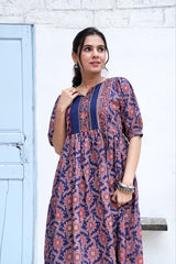 NEEL MADHURIMA – HAND BLOCK PRINTED COTTON DRESS