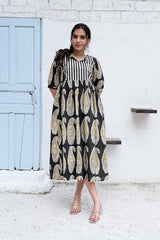 SHYAM REKHA – HAND BLOCK PRINTED COTTON DRESS