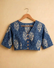 NEEL KUSUM – HAND BLOCK PRINTED COTTON CROP TOP