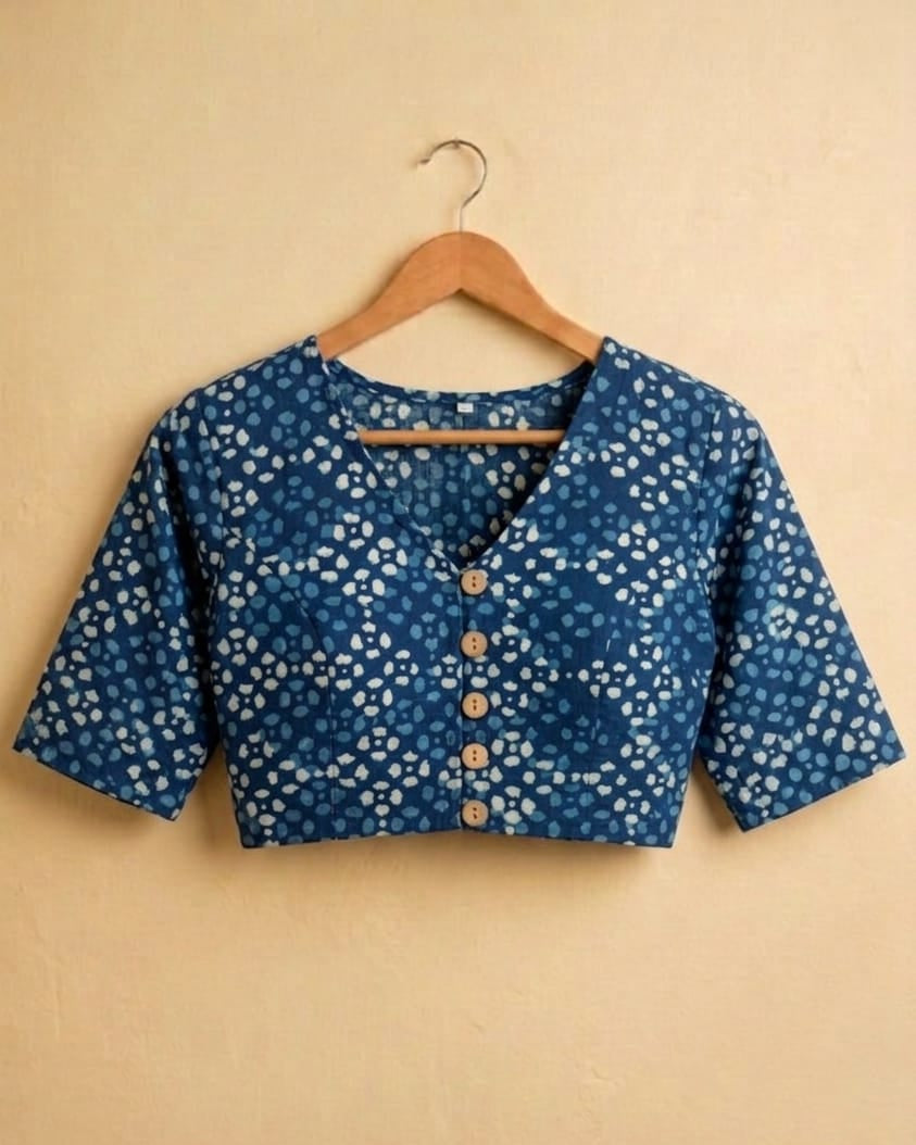 AMBAR BINDU – HAND BLOCK PRINTED COTTON CROP TOP