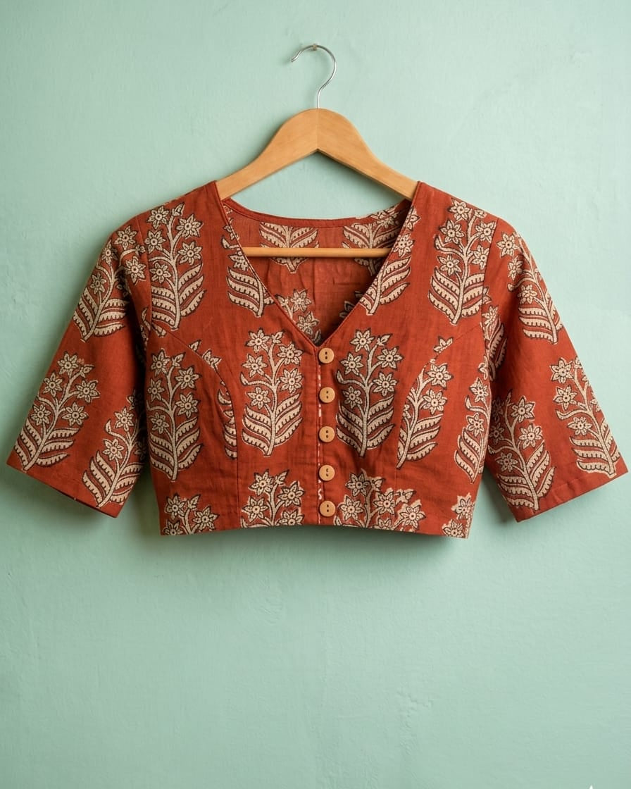 MRITTIKA VANIKA – HAND BLOCK PRINTED COTTON BLOUSE