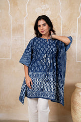 NEEL MRIDULA – INDIGO HERITAGE KAFTAN SET